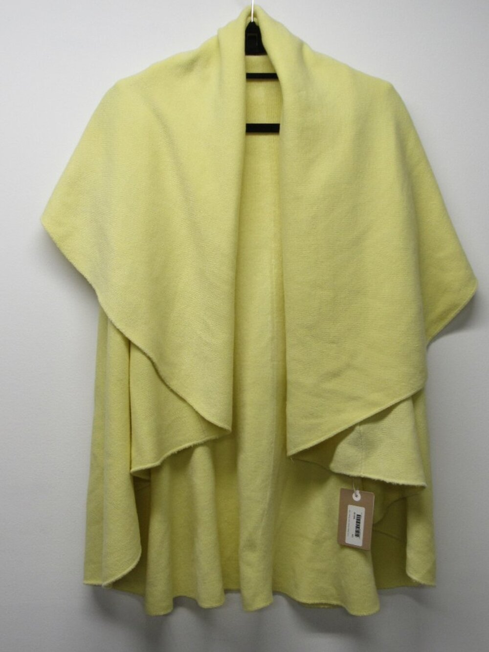 NWT Look By M Basic 3 In 1 Shawl Vest Hoodie One Size Butter Yellow Convertible